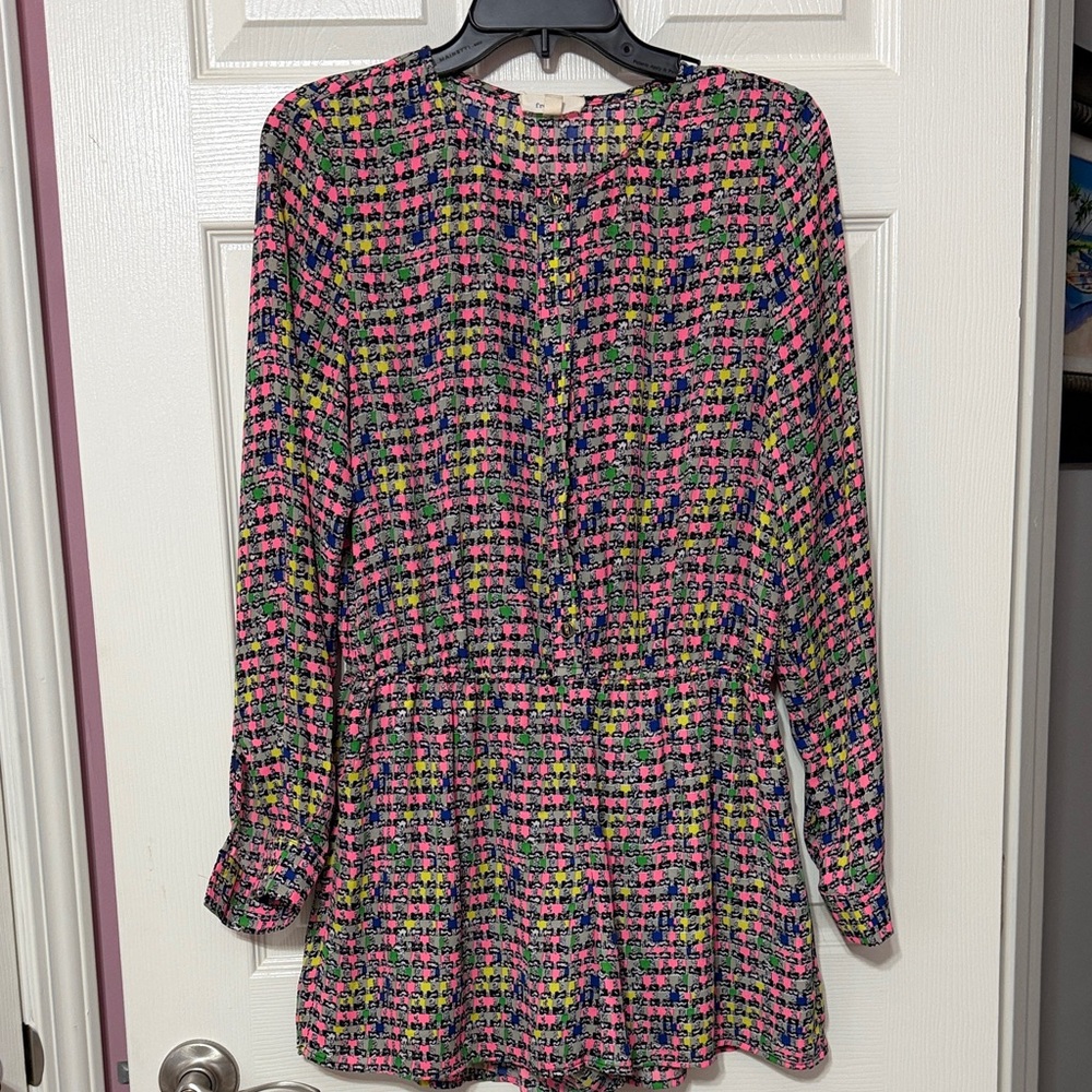 Colorful Long Sleeve Romper Medium